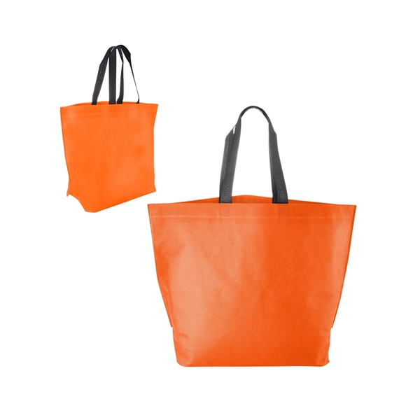 Two-Tone Heat Sealed Non-Woven Tote Bag - Two-Tone Heat Sealed Non-Woven Tote Bag - Image 6 of 13