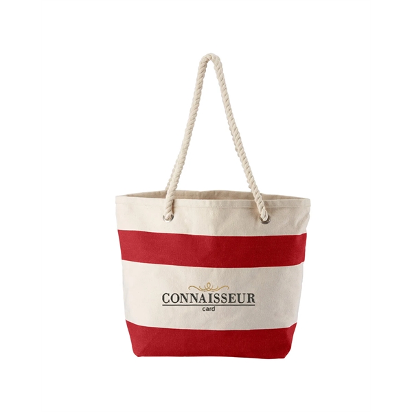 Prime Line Cotton Resort Tote Bag with Rope Handle - Prime Line Cotton Resort Tote Bag with Rope Handle - Image 2 of 5