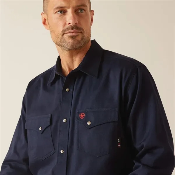 Men's FR Solid Snap Work Shirt, Long Sleeve - Men's FR Solid Snap Work Shirt, Long Sleeve - Image 2 of 3