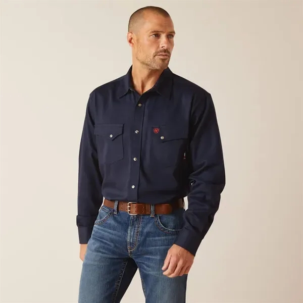 Men's FR Solid Snap Work Shirt, Long Sleeve - Men's FR Solid Snap Work Shirt, Long Sleeve - Image 0 of 3