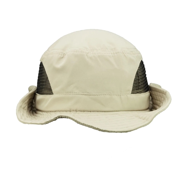 Foldable Polyester Bucket Hat with Mesh - Foldable Polyester Bucket Hat with Mesh - Image 1 of 3