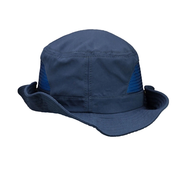 Foldable Polyester Bucket Hat with Mesh - Foldable Polyester Bucket Hat with Mesh - Image 2 of 3