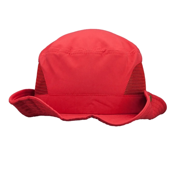 Foldable Polyester Bucket Hat with Mesh - Foldable Polyester Bucket Hat with Mesh - Image 3 of 3