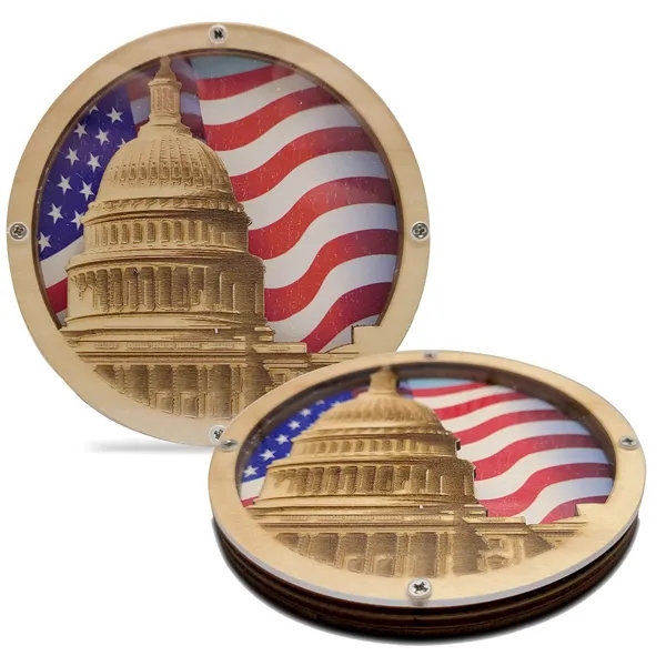 Layered Wood Coaster - Layered Wood Coaster - Image 1 of 19