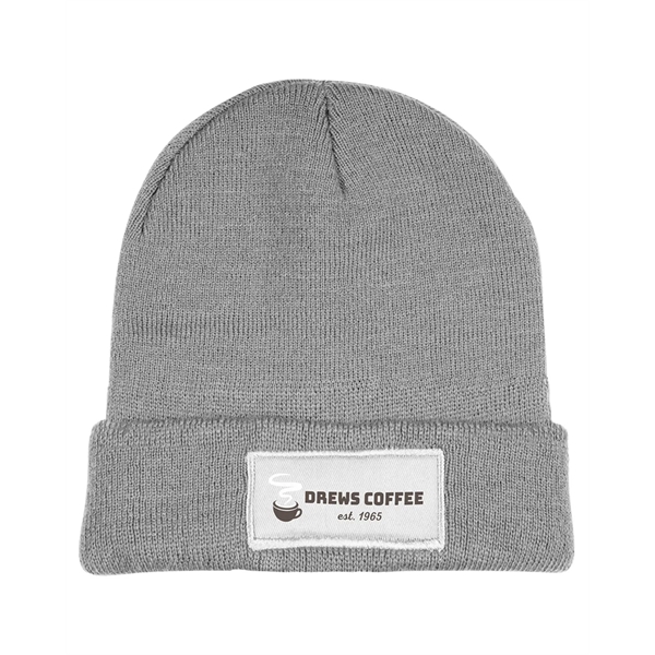 Prime Line Knit Beanie With Patch - Prime Line Knit Beanie With Patch - Image 8 of 9