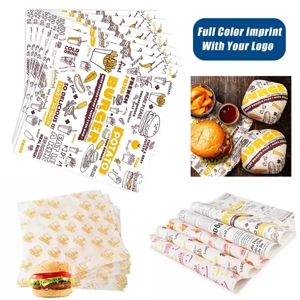 12*12inch Hamburger Wrapping Paper - 12*12inch Hamburger Wrapping Paper - Image 0 of 1