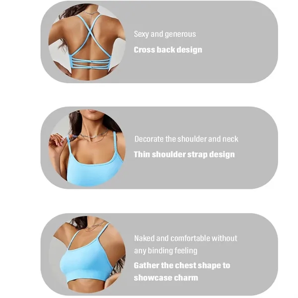 Spaghetti Strap Sports Bras - Spaghetti Strap Sports Bras - Image 4 of 5