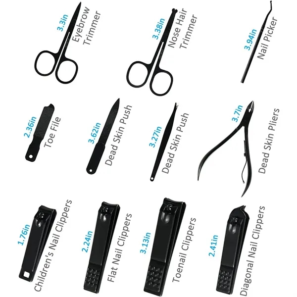 26 Pieces Stainless Steel Manicure Set Nail Clipper Kit - 26 Pieces Stainless Steel Manicure Set Nail Clipper Kit - Image 2 of 4