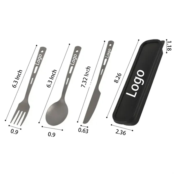 4-piece Titanium Cutlery Set - 4-piece Titanium Cutlery Set - Image 0 of 2