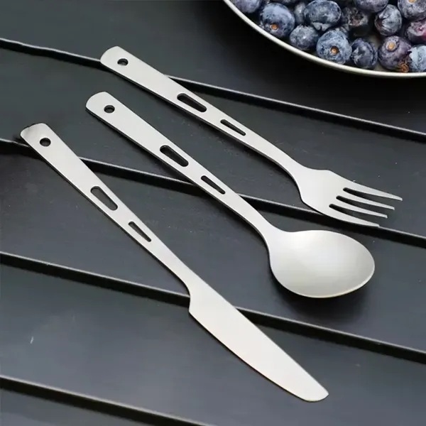 4-piece Titanium Cutlery Set - 4-piece Titanium Cutlery Set - Image 1 of 2