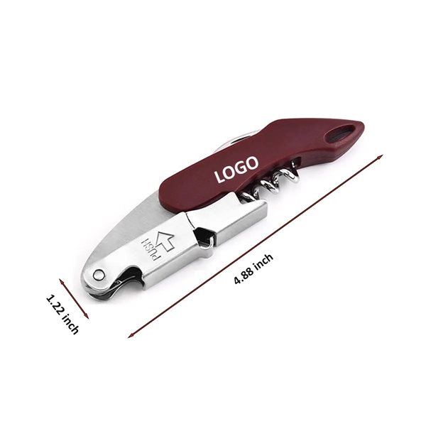 Stainless Steel Waiter Corkscrew Wine Opener - Stainless Steel Waiter Corkscrew Wine Opener - Image 1 of 2