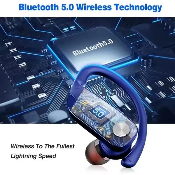 Wireless Sports Headphones Tws Earbuds With LED Display - Wireless Sports Headphones Tws Earbuds With LED Display - Image 4 of 7