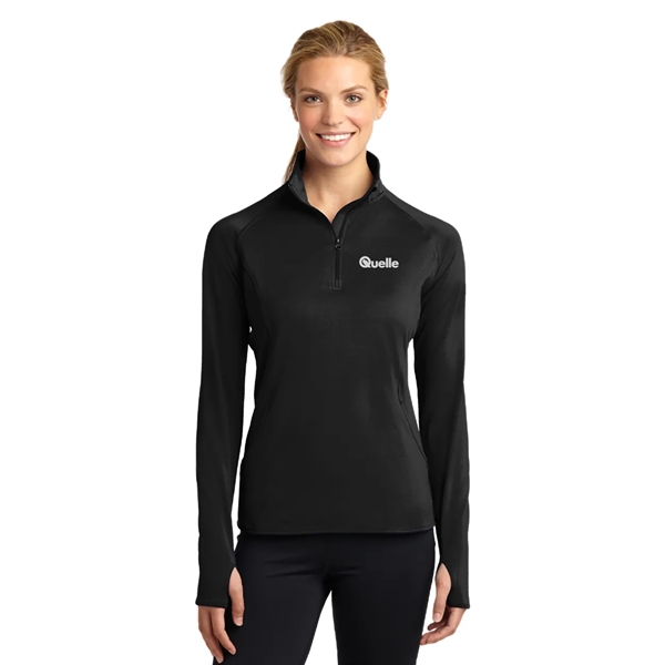Sport-Tek® Women's Sport-Wick® Stretch 1/4-Zip Pullover - Sport-Tek® Women's Sport-Wick® Stretch 1/4-Zip Pullover - Image 0 of 17