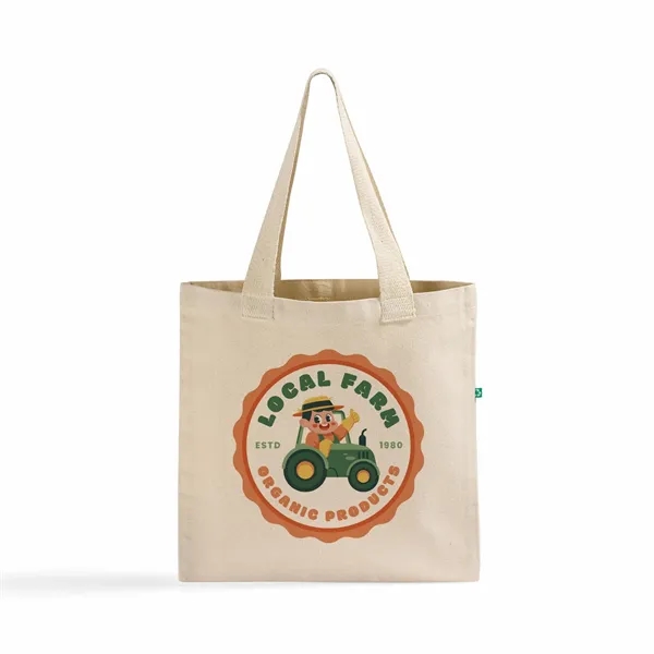 Recycled Canvas Trendy Flat Tote Bag - Recycled Canvas Trendy Flat Tote Bag - Image 0 of 19