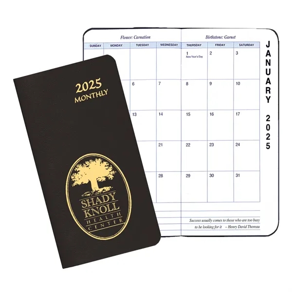 Monthly Pocket Planner - Leatherette - Monthly Pocket Planner - Leatherette - Image 2 of 3