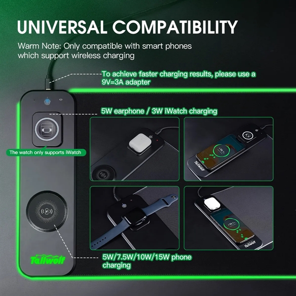 Magnetic Gaming Wireless Charging Mouse Pad - Magnetic Gaming Wireless Charging Mouse Pad - Image 4 of 7