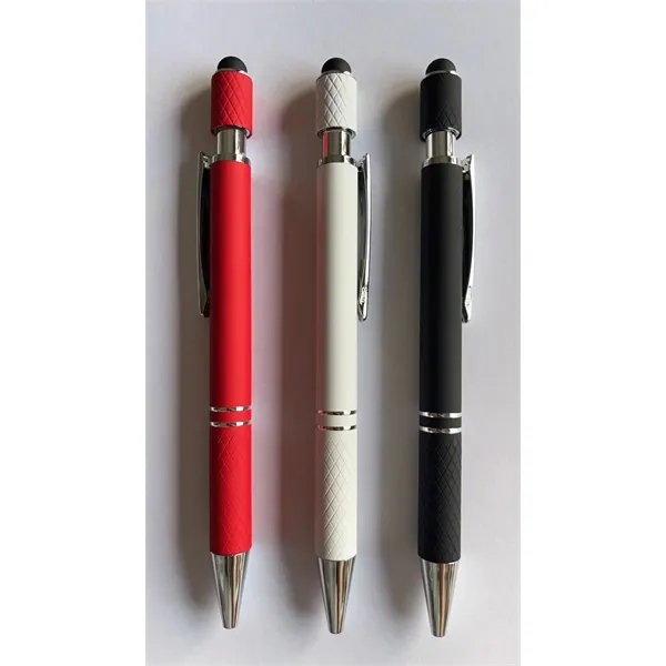 Executive Metal Spin Top Pen with Stylus - Executive Metal Spin Top Pen with Stylus - Image 1 of 1