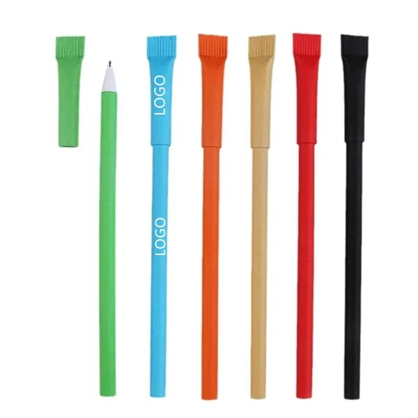 Kraft Paper Barrel Writing Pen - Kraft Paper Barrel Writing Pen - Image 0 of 3