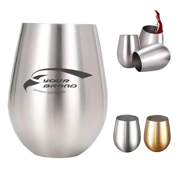 18oz Stainless Steel Home Kitchen Wine Glass Bar Drink Cup - 18oz Stainless Steel Home Kitchen Wine Glass Bar Drink Cup - Image 0 of 4