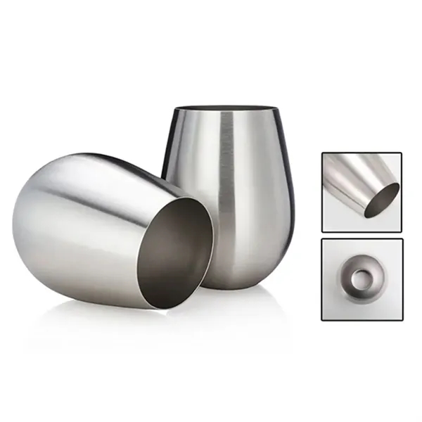 18oz Stainless Steel Home Kitchen Wine Glass Bar Drink Cup - 18oz Stainless Steel Home Kitchen Wine Glass Bar Drink Cup - Image 2 of 4