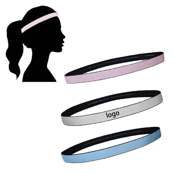 Elastic Headband Running Sweat-Absorbing With Silicone Strip - Elastic Headband Running Sweat-Absorbing With Silicone Strip - Image 0 of 2