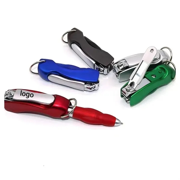 Multifunctional Keychain Ballpoint Pen With Nail Clippers - Multifunctional Keychain Ballpoint Pen With Nail Clippers - Image 0 of 3