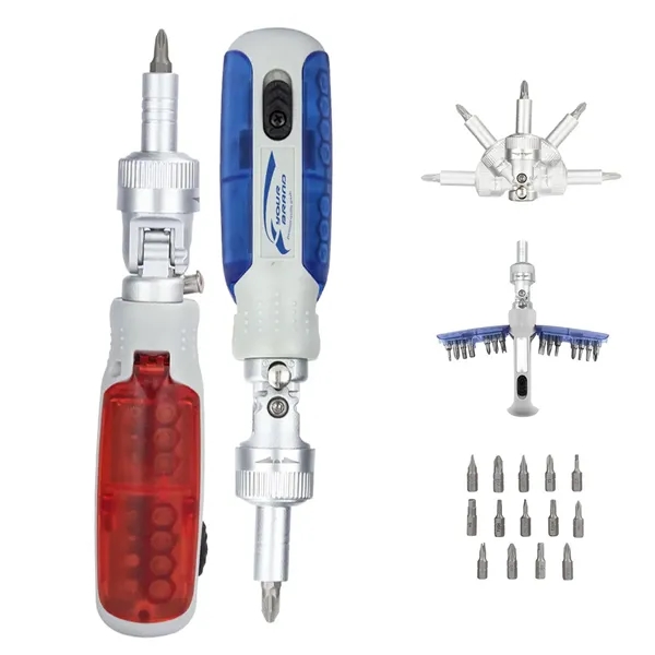 14-in-1 Portable Home Magnetic Ratchet Screwdriver Set - 14-in-1 Portable Home Magnetic Ratchet Screwdriver Set - Image 0 of 3