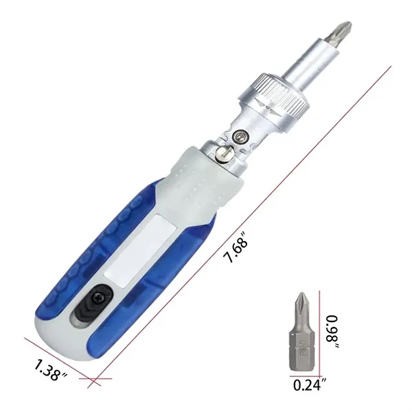 14-in-1 Portable Home Magnetic Ratchet Screwdriver Set - 14-in-1 Portable Home Magnetic Ratchet Screwdriver Set - Image 1 of 3