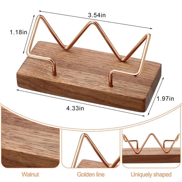 Wood Business Card Holder for Desk - Wood Business Card Holder for Desk - Image 1 of 5