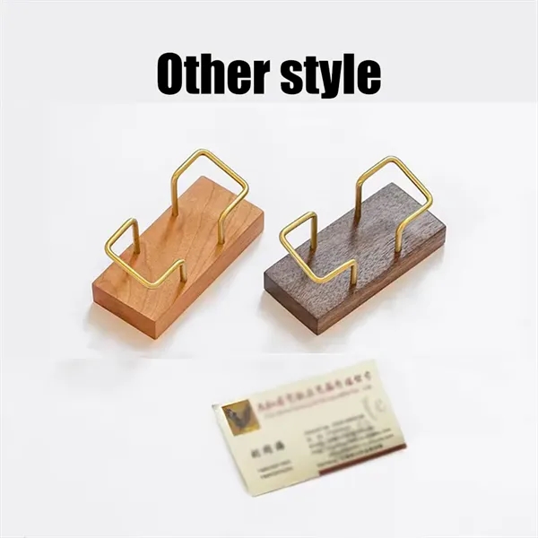 Wood Business Card Holder for Desk - Wood Business Card Holder for Desk - Image 3 of 5