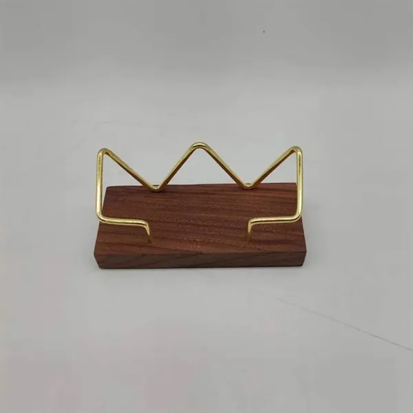 Wood Business Card Holder for Desk - Wood Business Card Holder for Desk - Image 4 of 5