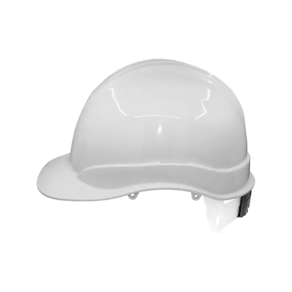 White Unvented Cap Style Hard Hat With Six-Point Ratchet - White Unvented Cap Style Hard Hat With Six-Point Ratchet - Image 4 of 5
