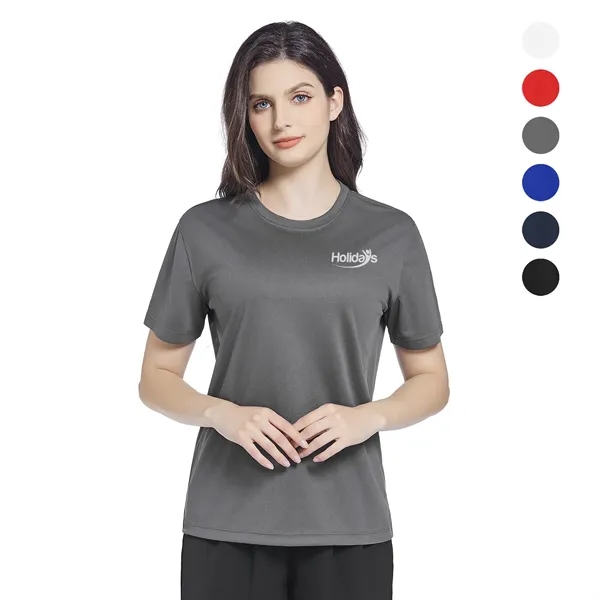 Ladies UV Micro Mesh Short Sleeve T-Shirt - Ladies UV Micro Mesh Short Sleeve T-Shirt - Image 0 of 7