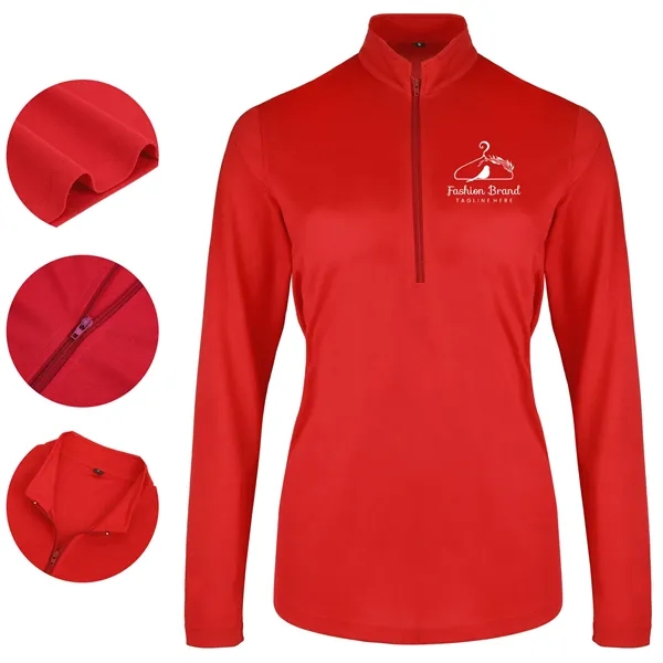 Ladies UV Micro Mesh Quarter Zip Pullover - Ladies UV Micro Mesh Quarter Zip Pullover - Image 1 of 6