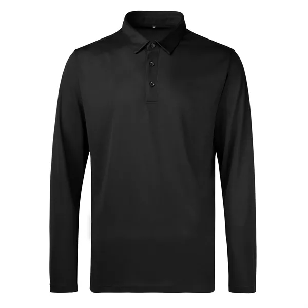Men'S Sport Micro Pique Long Sleeve Polo Shirt - Men'S Sport Micro Pique Long Sleeve Polo Shirt - Image 1 of 6