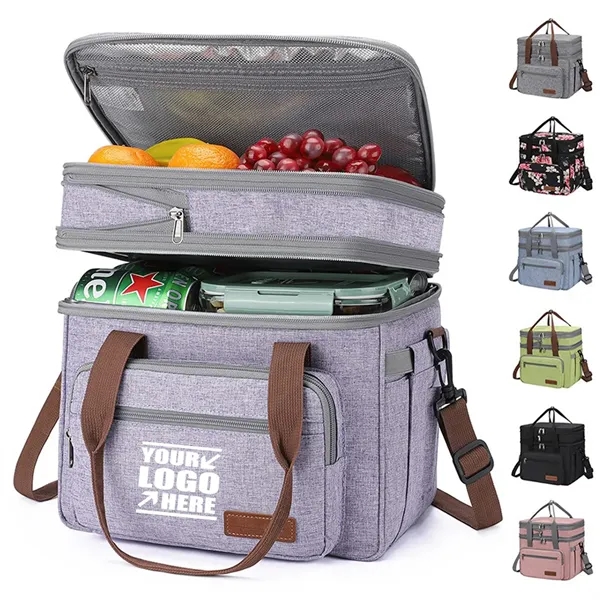 23L Double Deck Insulated Cooler Lunch Bag - 23L Double Deck Insulated Cooler Lunch Bag - Image 0 of 7