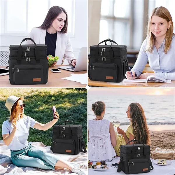 23L Double Deck Insulated Cooler Lunch Bag - 23L Double Deck Insulated Cooler Lunch Bag - Image 2 of 7