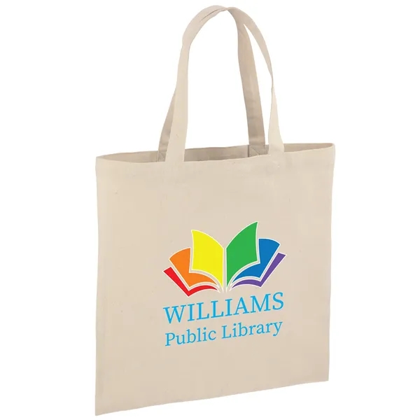 Recycled Cotton Canvas Tote Bag 15" x 15" - Full Color - Recycled Cotton Canvas Tote Bag 15" x 15" - Full Color - Image 4 of 11