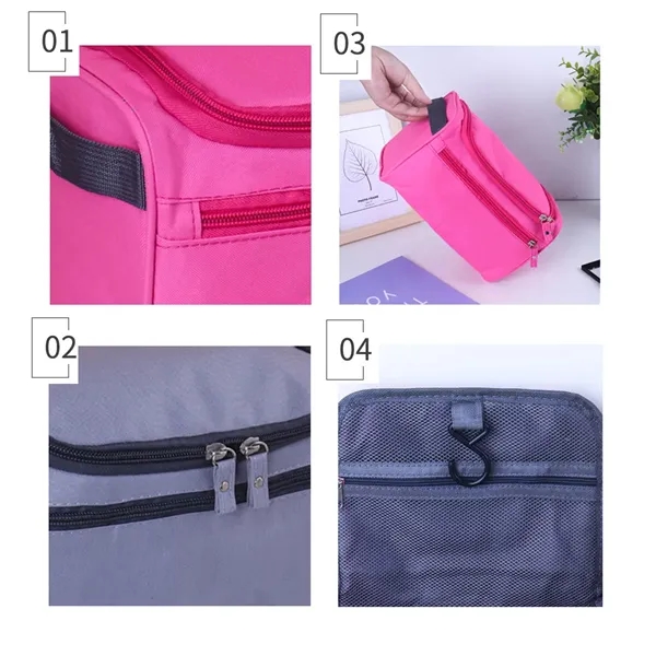 Portable Zipper Waterproof Cosmetic Toiletry Bag Kit - Portable Zipper Waterproof Cosmetic Toiletry Bag Kit - Image 2 of 4