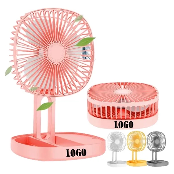 Rechargeable Folding Desk Fan - Rechargeable Folding Desk Fan - Image 0 of 2