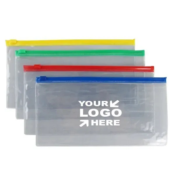 Clear PVC Pencil Case with Zipper - Clear PVC Pencil Case with Zipper - Image 2 of 5