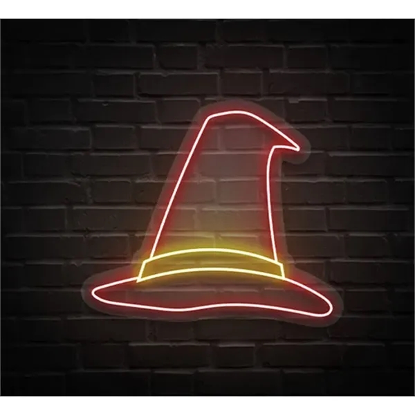 Custom Mystical Witch Hat Neon Sign - Custom Mystical Witch Hat Neon Sign - Image 0 of 2