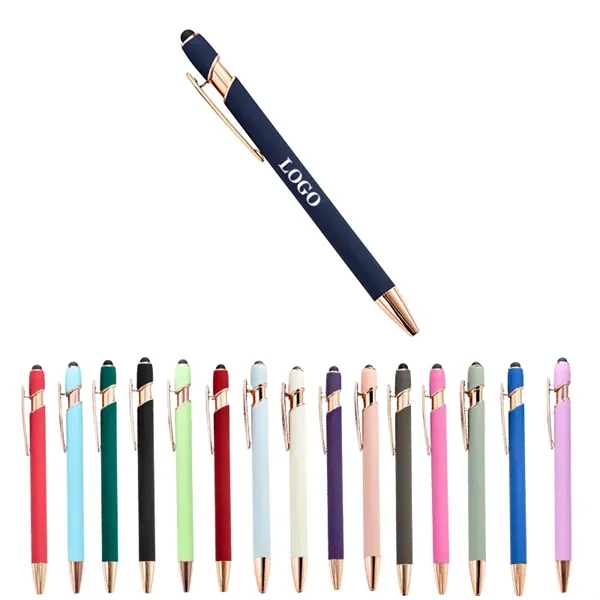 2 in 1 Metal Ballpoint Pen with Stylus Tip - 2 in 1 Metal Ballpoint Pen with Stylus Tip - Image 0 of 4