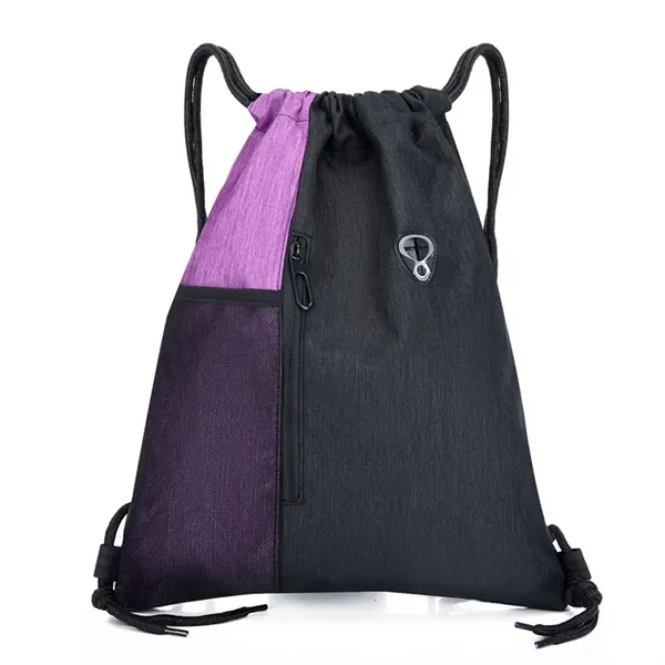 Drawstring Backpack Sports Gym Bag - Drawstring Backpack Sports Gym Bag - Image 5 of 6