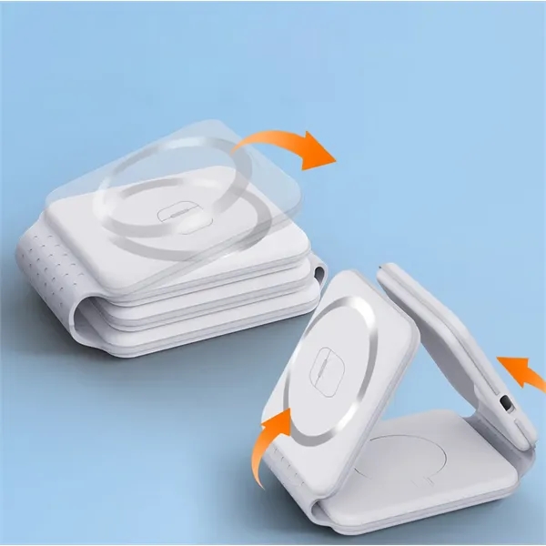 3-1 Foldable Magnetic Wireless Charger + 18W Wall C - 3-1 Foldable Magnetic Wireless Charger + 18W Wall C - Image 6 of 10