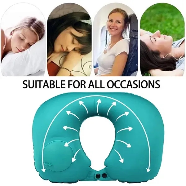 In stock Push Inflatable Travel Neck Pillows - In stock Push Inflatable Travel Neck Pillows - Image 4 of 4