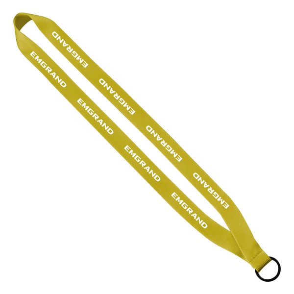 3/4" Polyester Sewn Lanyard with Silver Split-Ring - 3/4" Polyester Sewn Lanyard with Silver Split-Ring - Image 0 of 4