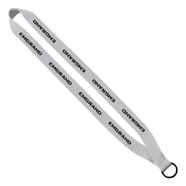 3/4" Polyester Sewn Lanyard with Silver Split-Ring - 3/4" Polyester Sewn Lanyard with Silver Split-Ring - Image 1 of 4