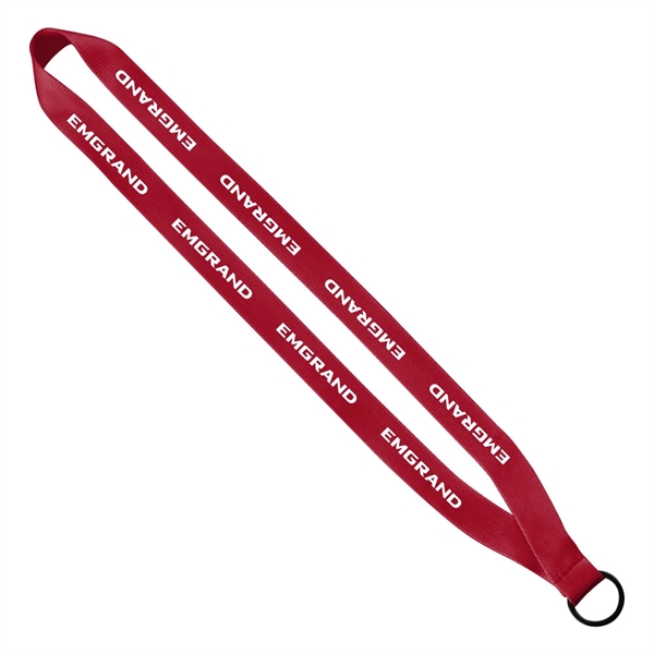 3/4" Polyester Sewn Lanyard with Silver Split-Ring - 3/4" Polyester Sewn Lanyard with Silver Split-Ring - Image 2 of 4