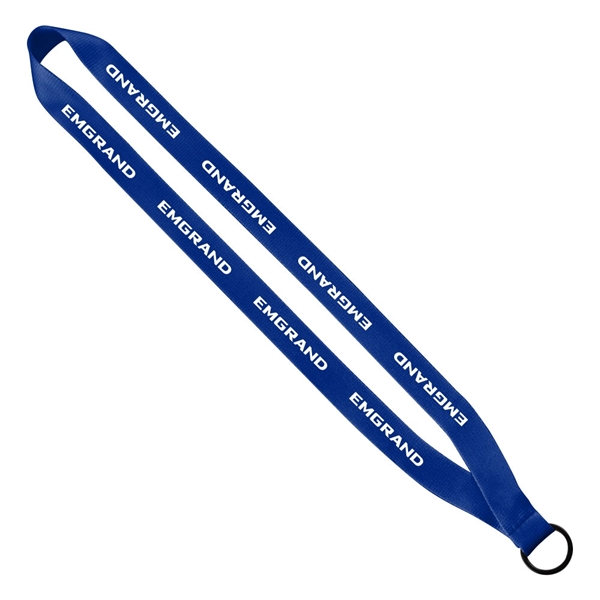 3/4" Polyester Sewn Lanyard with Silver Split-Ring - 3/4" Polyester Sewn Lanyard with Silver Split-Ring - Image 3 of 4